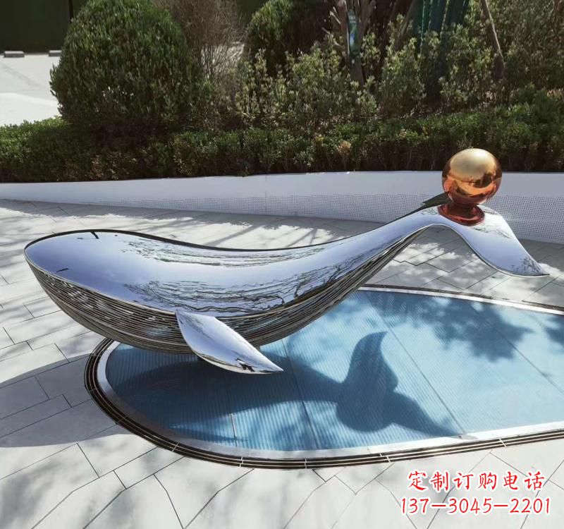 郴州不锈钢海豚雕塑精美而优雅