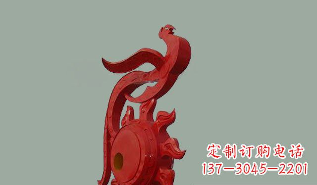 郴州不锈钢孔雀雕塑 (2)