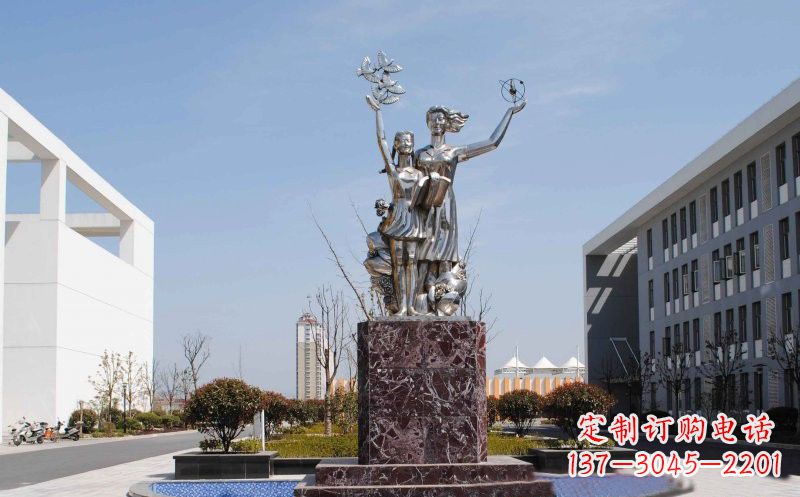 郴州不锈钢学生雕塑——记录学生成长的精美艺术品