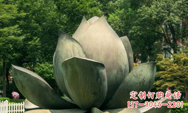 郴州不锈钢莲花公园精美的雕塑装点
