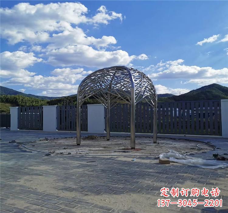 郴州不锈钢凉亭雕塑美丽的艺术之作