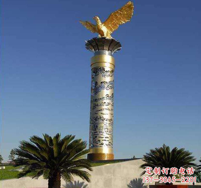 郴州不锈钢龙柱雕塑把神秘的传统融入现代