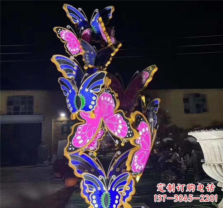 郴州不锈钢镂空蝴蝶雕塑——自由自在的艺术风景
