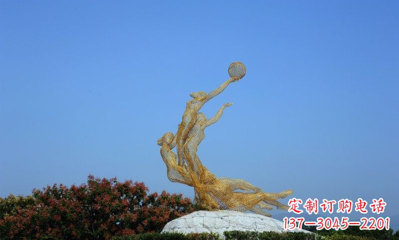 郴州精致的不锈钢女排雕塑