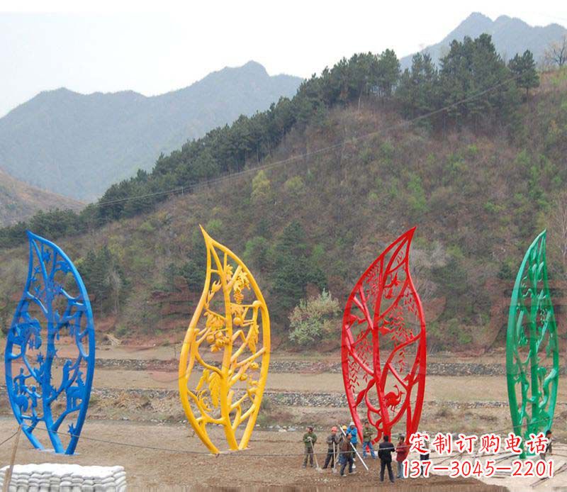 郴州不锈钢镂空树叶景观雕塑精美绝伦