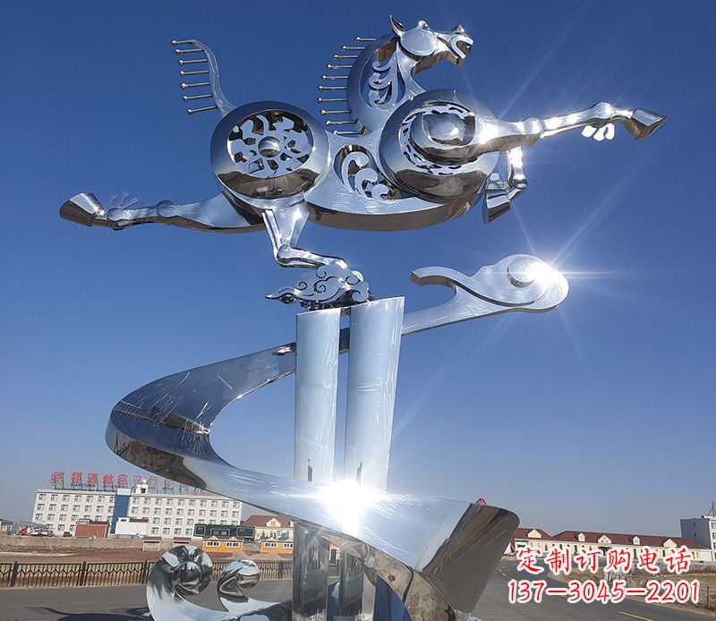 郴州不锈钢马踏飞燕雕塑——精美的艺术品