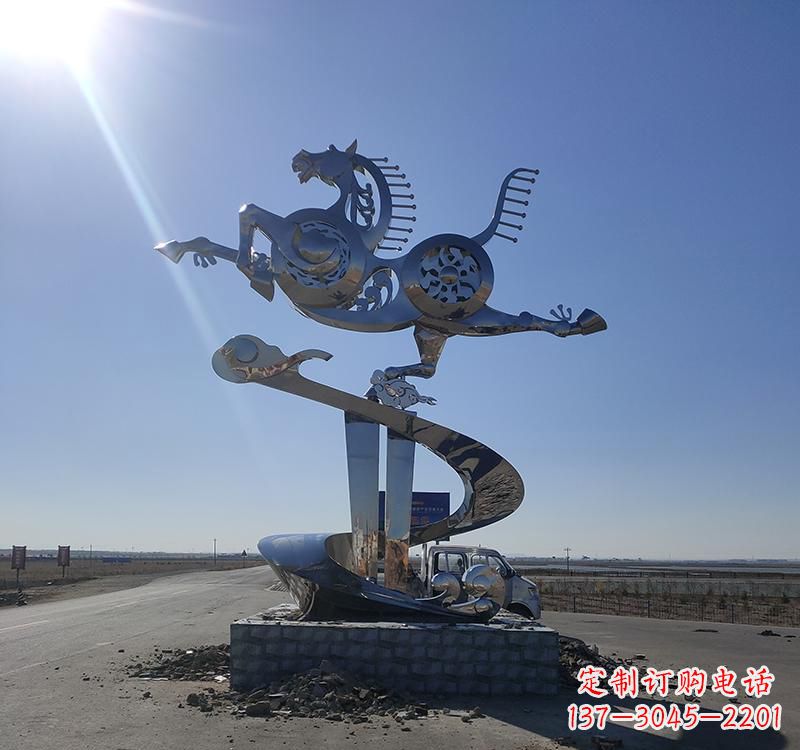 郴州不锈钢马踏飞燕城市雕塑