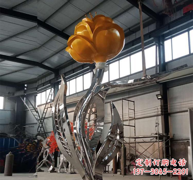 郴州不锈钢玫瑰花雕塑一款非凡的艺术品