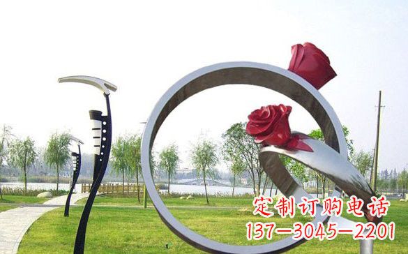 郴州不锈钢玫瑰花戒指精致雕塑之美