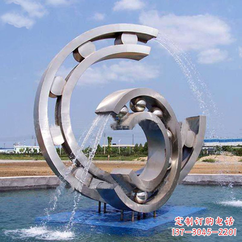 郴州不锈钢喷水雕塑点缀园林水景的美