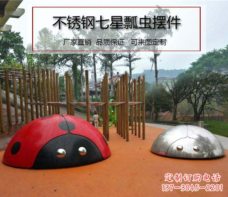 郴州不锈钢瓢虫雕塑精致的艺术精品