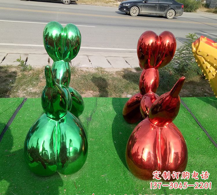 郴州不锈钢气球狗雕塑