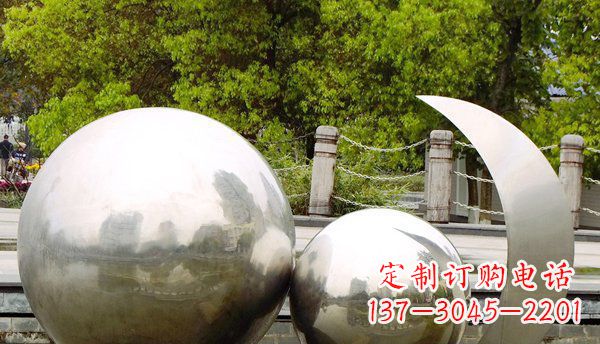 郴州不锈钢球形地球月亮雕塑精美的艺术之作