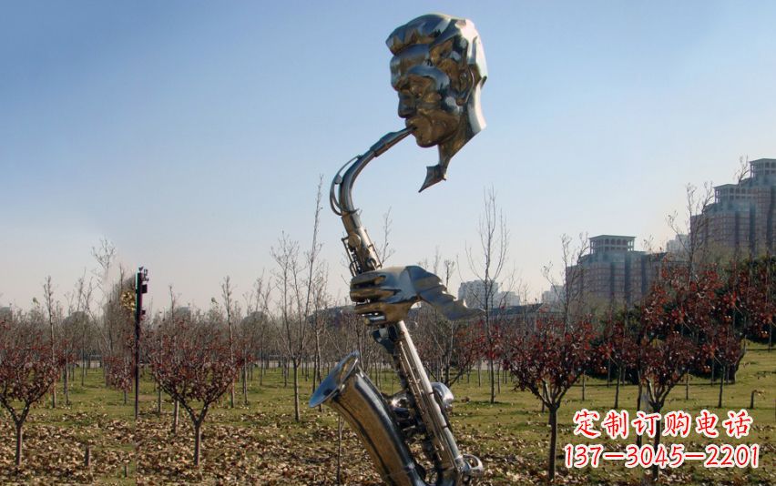 郴州不锈钢萨克斯雕塑流动的美丽