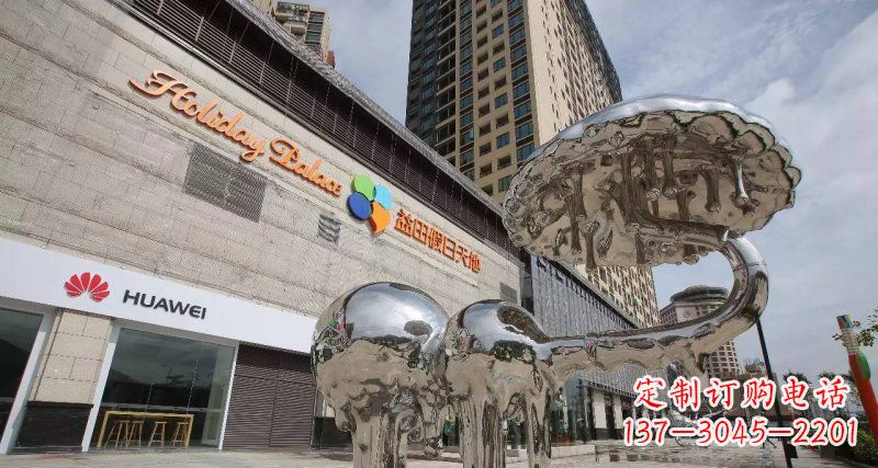 郴州不锈钢门前的大象雕塑