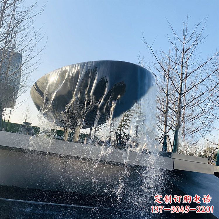 郴州不锈钢水钵瀑布喷泉雕塑艺术与美感的完美结合