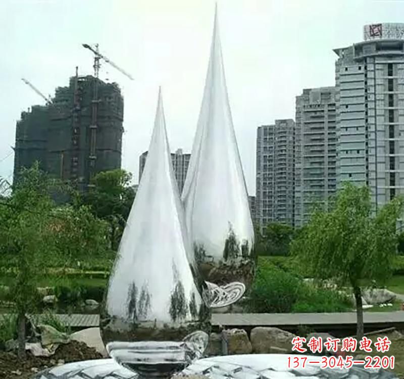 郴州不锈钢水滴拱门雕塑