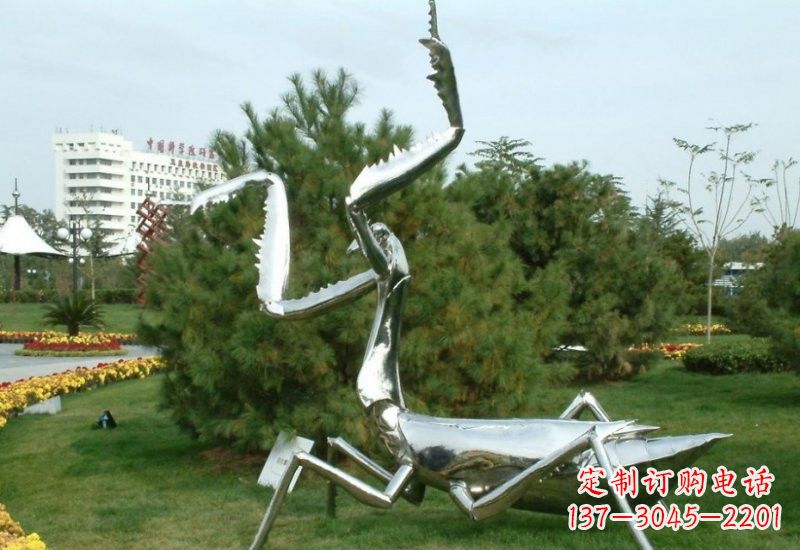 郴州不锈钢螳螂雕塑艺术的精美结晶