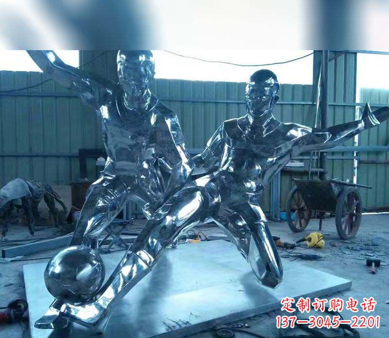 郴州不锈钢足球雕塑精美的足球景观