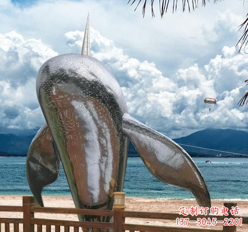 郴州不锈钢鲸鱼雕塑精美绝伦