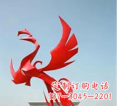 郴州不锈钢铁艺凤凰雕塑美丽的象征