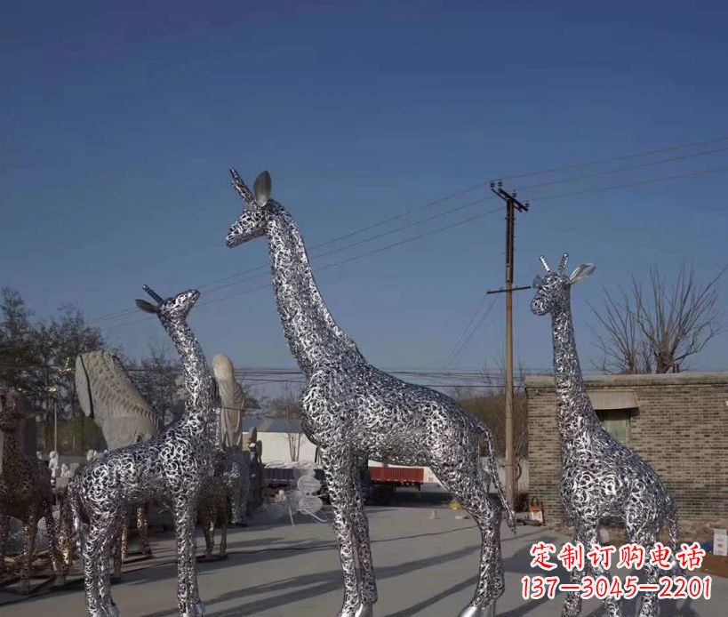 郴州不锈钢镂空雕塑长颈鹿