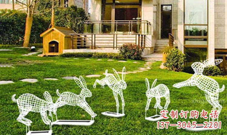 郴州不锈钢兔子镂空雕塑