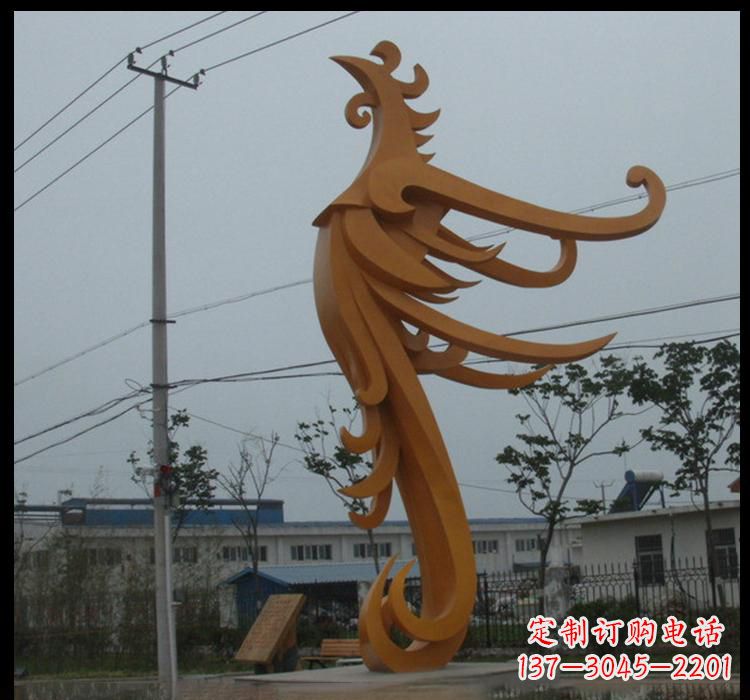 郴州不锈钢凤凰雕塑抽象艺术的精美杰作