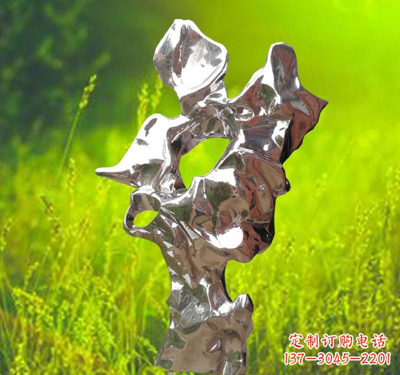 郴州不锈钢现代抽象太湖石雕塑