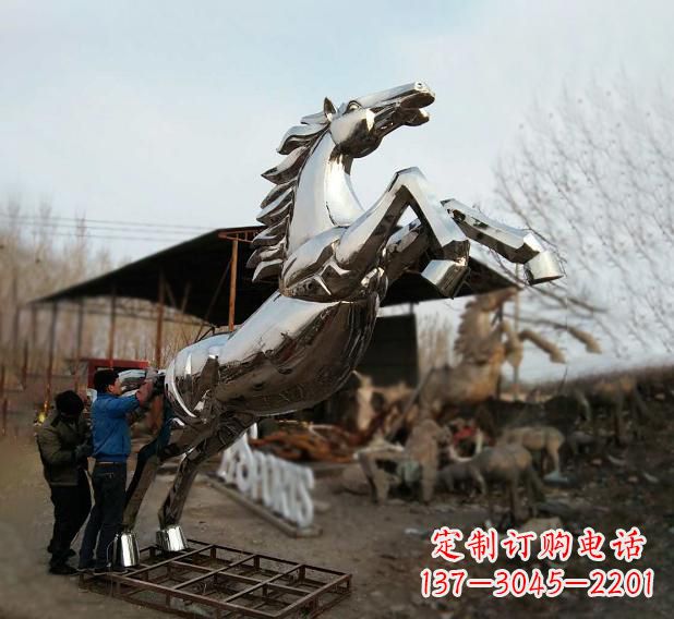 郴州不锈钢现代动物马雕塑