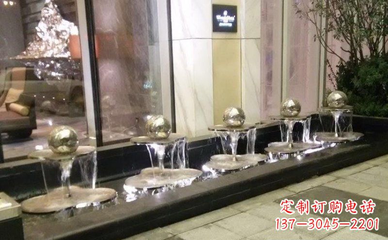 郴州不锈钢小喷泉雕塑美丽之灵