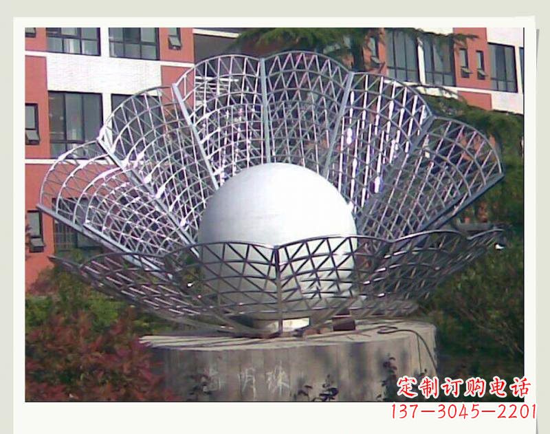 郴州海洋精灵不锈钢贝壳雕塑