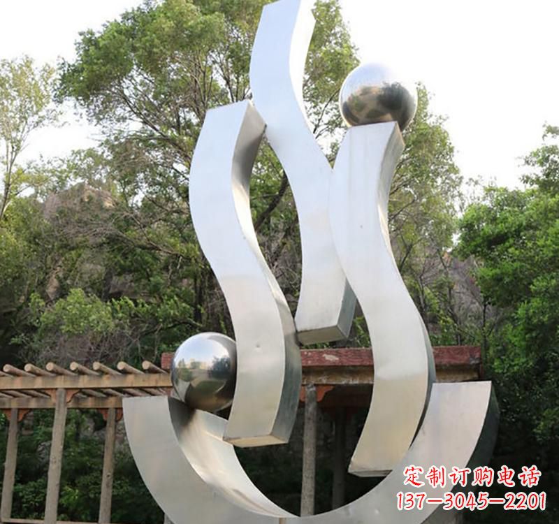 郴州不锈钢小区“飘带雕塑”一种充满艺术气息的雕塑