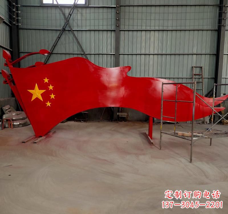 郴州不锈钢校园党旗雕塑传承红色基因