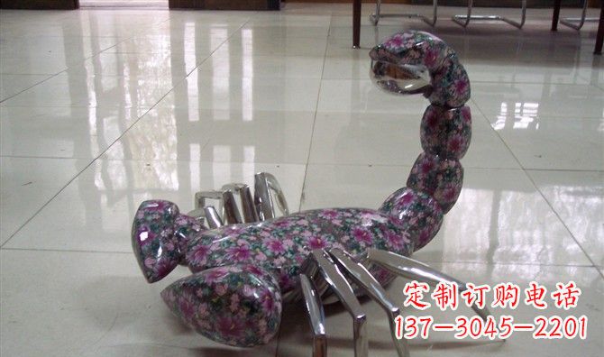 郴州不锈钢蝎子雕塑精美的装饰品