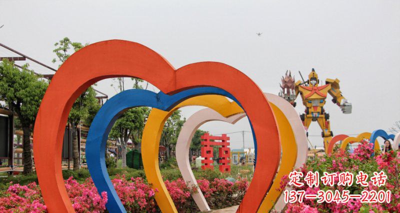 郴州不锈钢心形拱门雕塑——浪漫之门