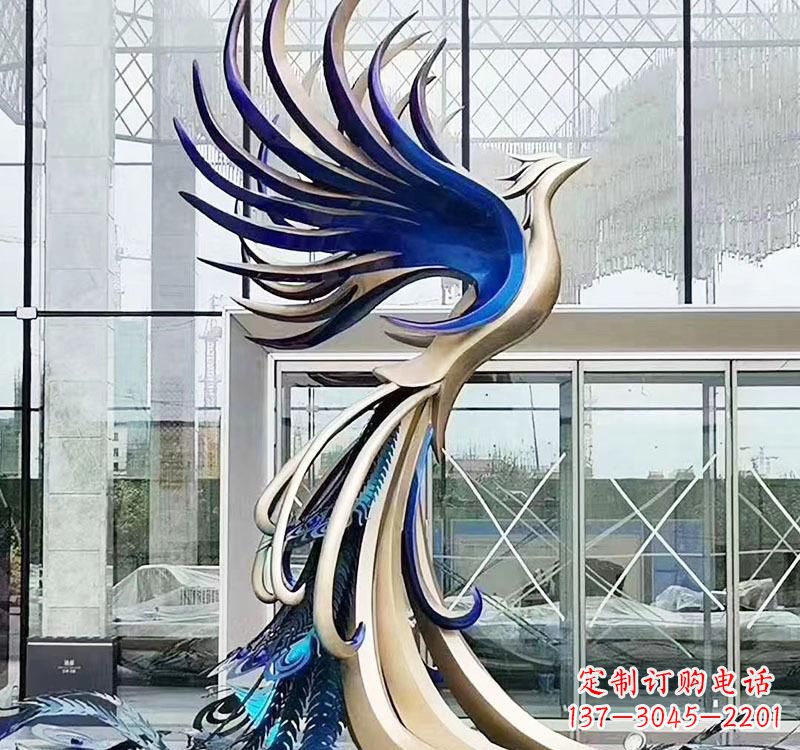 郴州不锈钢艺术凤凰雕塑——璀璨夺目的艺术之美