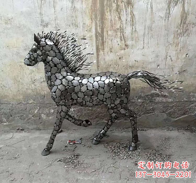 郴州不锈钢园林动物马雕塑