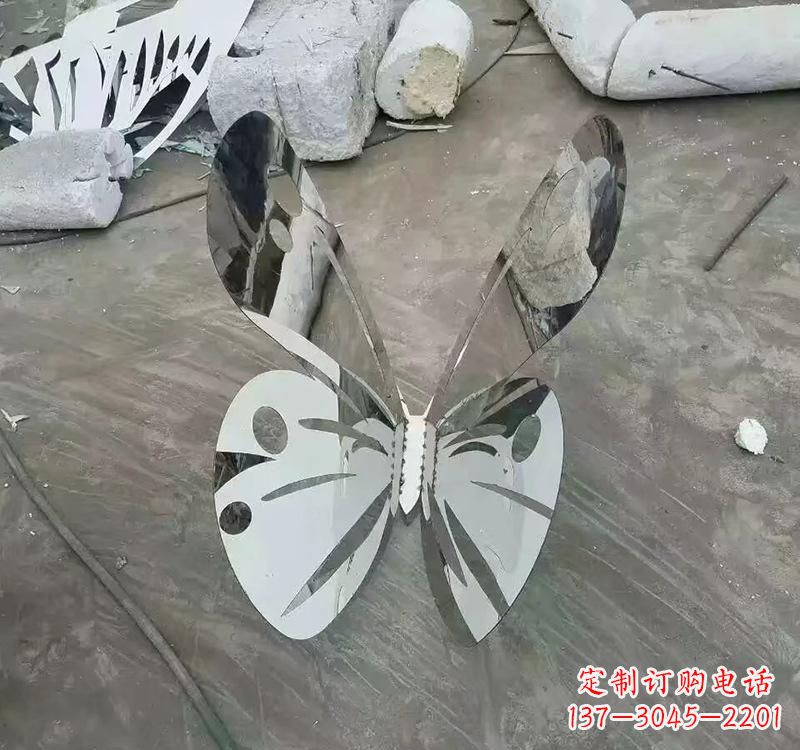 郴州不锈钢园林蝴蝶雕塑精美的艺术之作