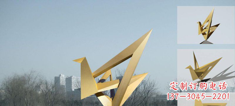 郴州不锈钢仙鹤雕塑灵动的艺术符号