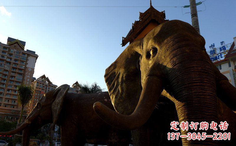 郴州步行街上的大象雕塑——给街道带来活力