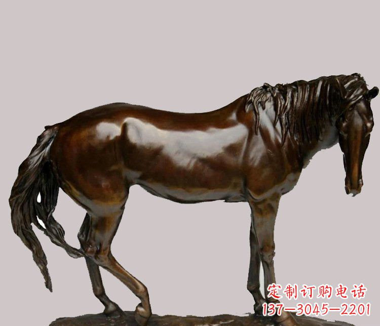 郴州草原动物马铜雕摆件 (4)