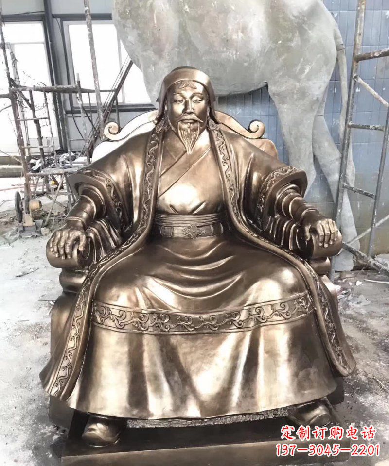 郴州成吉思汗铜雕——象征着蒙古强大力量