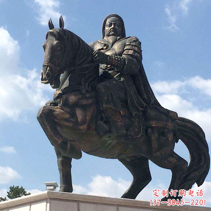 郴州成吉思汗驰骋铜像象征着不朽的传奇