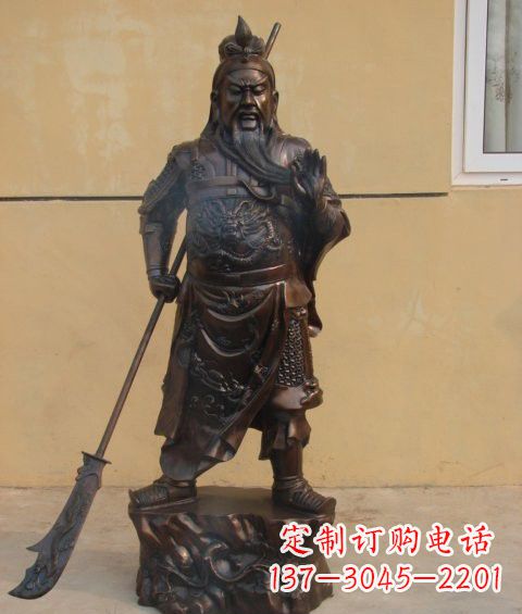 郴州关公雕塑祝福人们的神灵