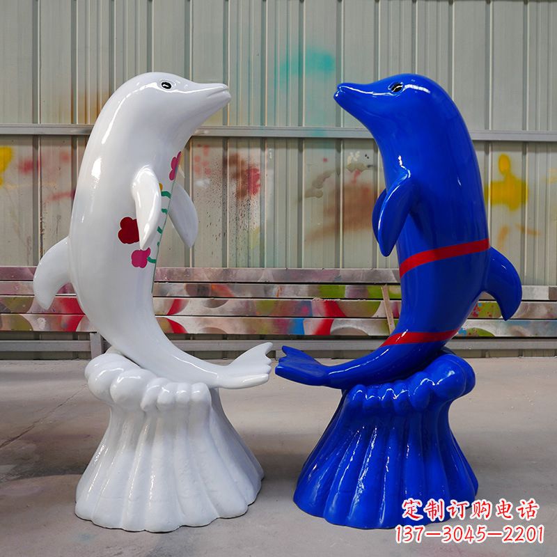 郴州海豚雕塑美丽的景观装置