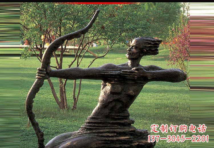 郴州抽象后羿射日铜雕