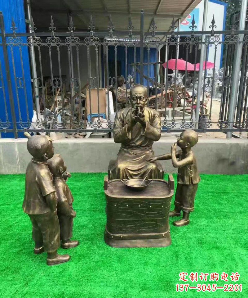 郴州传统糖人铜雕——赞美传统文化的艺术精品