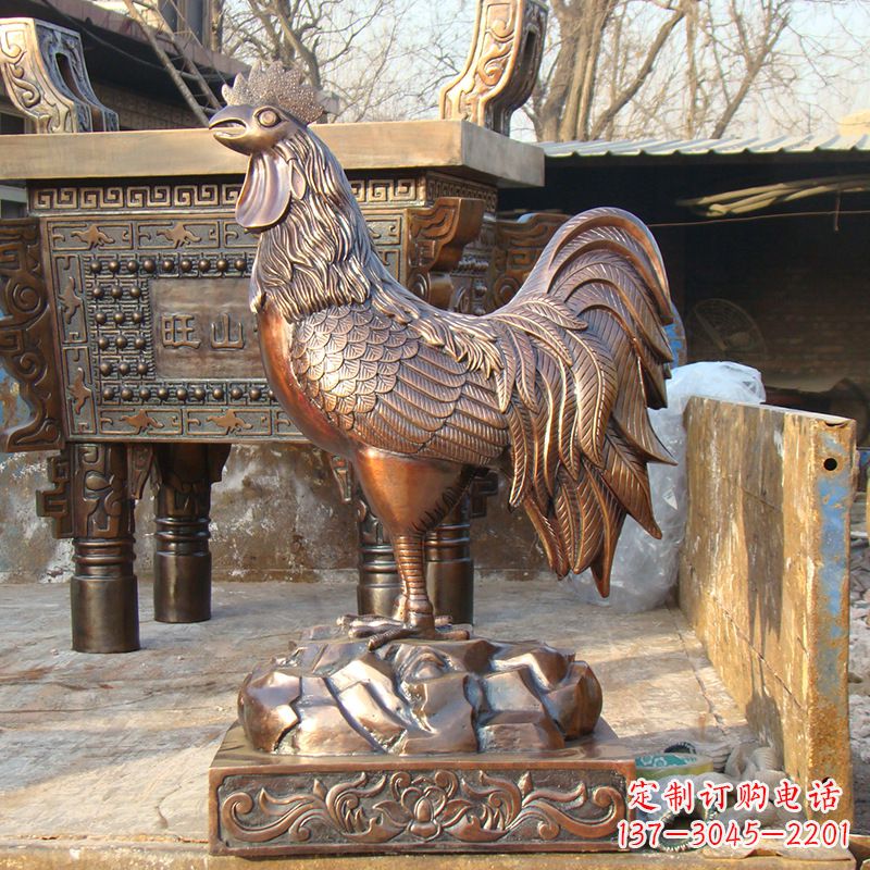 郴州精美纯铜生肖鸡雕塑