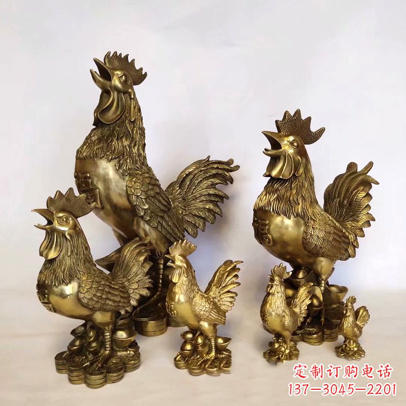 郴州鸡雕塑纯铜打造的精美艺术品